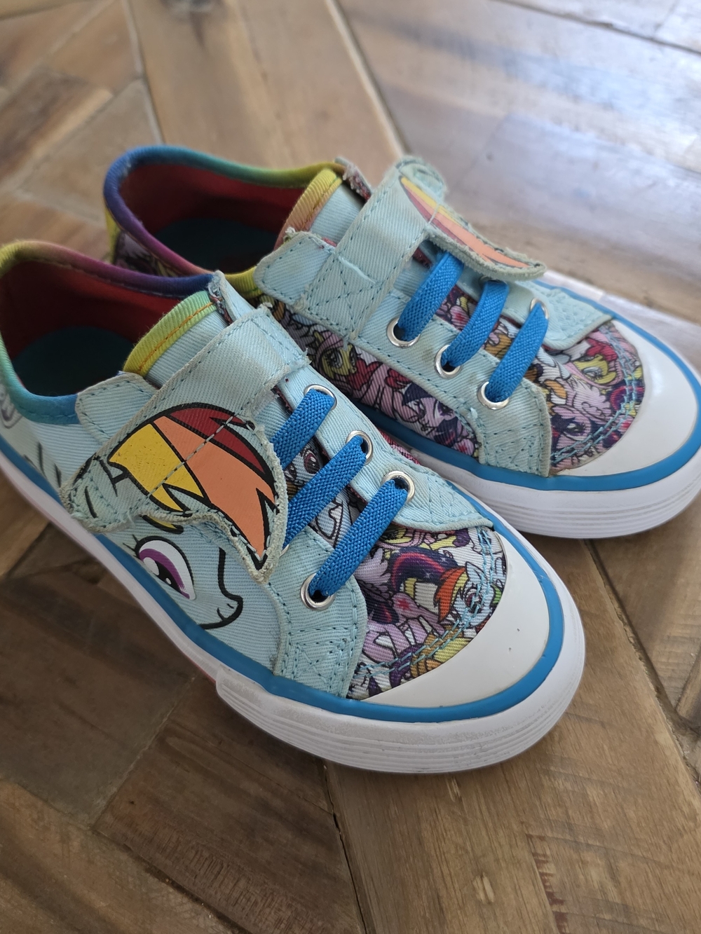 My Little Pony Light Blue Rainbow Accent Kids Sneakers